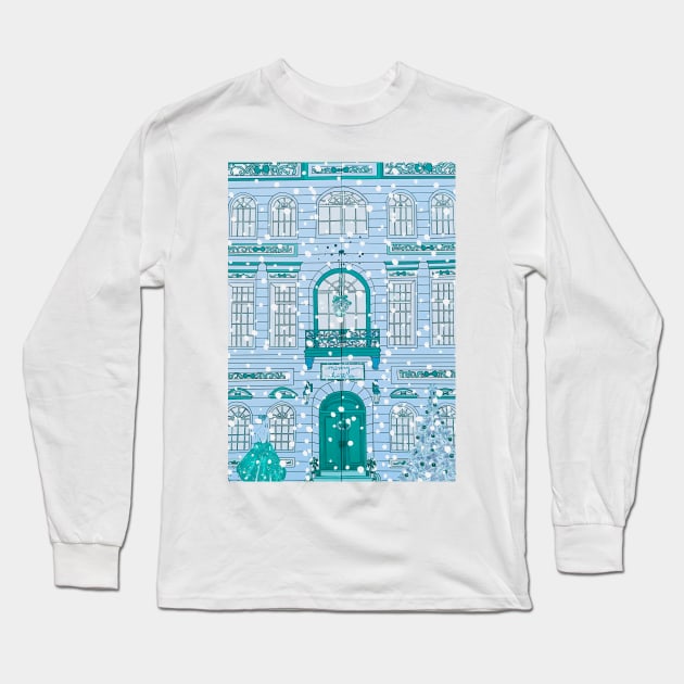 snowy Christmas in New York No. 4 Long Sleeve T-Shirt by asanaworld